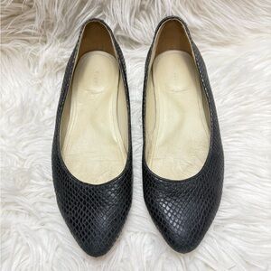 Poppy Barley Black Textured Flats